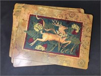 SET OF 8 PIMPERNEL CHRISTMAS PLACEMATS CORK BACK