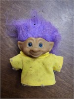 DAM Troll Doll - 3" with Dark Purple Hair