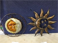 Metal Sun and Moon Art