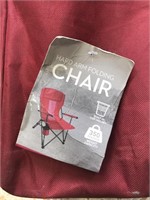 Hard arm folding chair - red