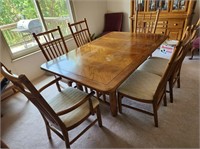 Universal Furniture Company Dining Table, 8 Chairs