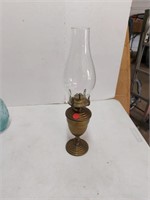 8x3in brass oil lamp plus globe