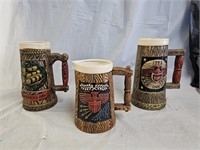 VIntage Napcoware Beer Pitcher and 2 Steins