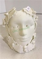 Unusual bone china luminary candle head vase