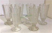 Vintage grape motif stemware glasses each