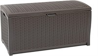 Suncast 99-Gal Mocha Wicker Deck Box