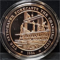 Franklin Mint 45mm Bronze US History Medal 1884