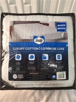 New SEALY Luxury Cotton Matress Pad Queen Size