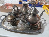 SILVER PLATED SERVING COFFEE / TEA SET
