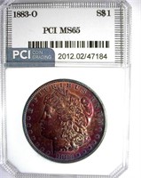 1883-O Morgan PCI MS-65 Amazing Color