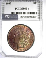 1890 Morgan PCI MS-65+ Nice Color