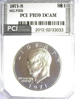 1971-S Silver Ike PCI PR-70 DCAM LISTS FOR $525
