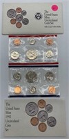 1992 US Mint Uncirculated Coin Set, 10 Coins,