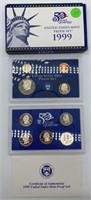 1999 US Mint Proof Set, 9 Coins, Including 5