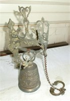 ornate brass pull chain door/gate bell