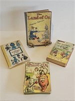 3 VTG WIZARD OF OZ BOOKS AND 1LAND OF OZ BOOKS