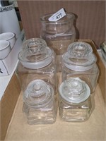 Anchor Hocking glass Cannisters set (4)