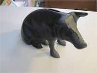 Vintage Cast Iron Pig Bank