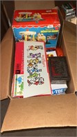 Box lot of children games and toys