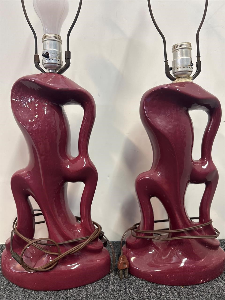 Vintage pottery lamps