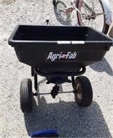 Agri-Fab spreader for riding lawn mower