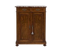Marble Top Rosewood Half Commode