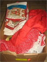 Box of Aprons & Kitchen Towels