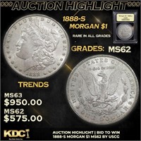 ***Auction Highlight*** 1888-s Morgan Dollar $1 Gr