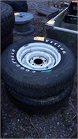 2 Goodyear Vector P235/75r15 M&s Tires On Rims