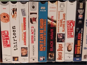 Auction Flat Full Of Classic VHS Tapes.