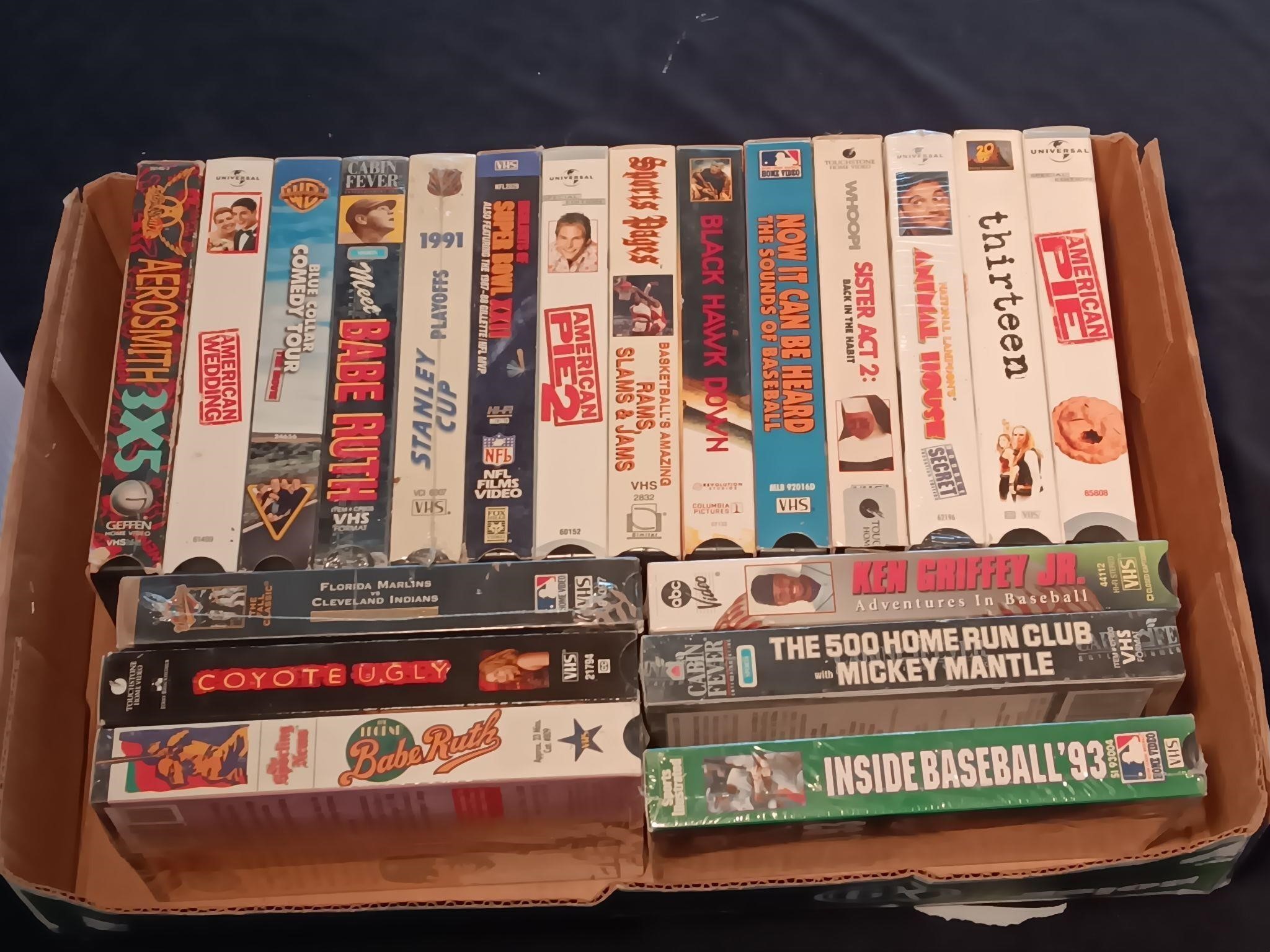 Auction Flat Full Of Classic VHS Tapes.