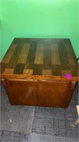 NICE END TABLE CABINET WITH PLENTY OF STORAGE
