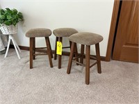 Group of 3 stools 19" tall