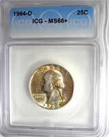 1964-D Quarter ICG MS66+ LIST $110