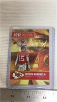2017 NFL gold rookie Patrick Mahomes card