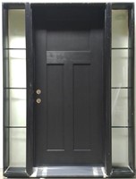 36" Wide Woodgrain Fiberglass Door