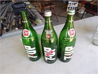 3) 32 oz  7up bottles