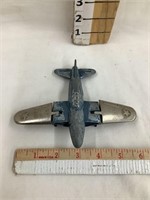 Hubley Toy Metal Airplane, Wings-6”W, Plane-5”L