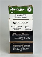 9mm Luger Ammo (174 Rounds).