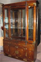 BERNHART CHINA CABINET WITH BRASS HARDWARE, 2