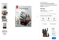 N4631  Henckels Self-Sharpening Stainless Set, 20