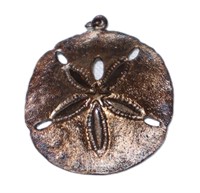 sterling silver sand dollar pendant