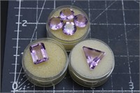 6 Large Amethyst Facets