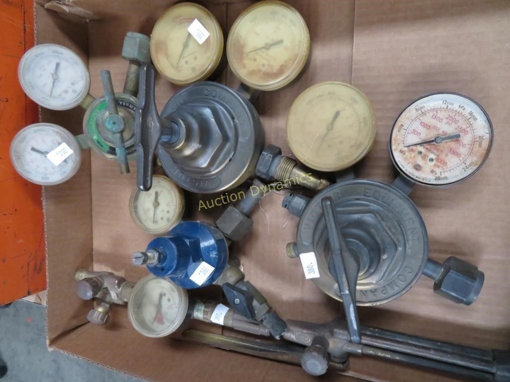Assorted Welding Gauges and Torch