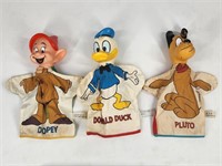 DOPEY, DONALD DUCK & PLUTO HAND PUPPETS