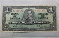 Canada $1 Banknote 1937 BC-21c