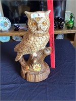 Ceramic hoot owl