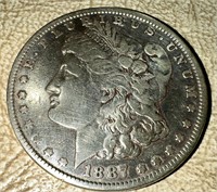 1887 US Peace Silver Dollar Coin
