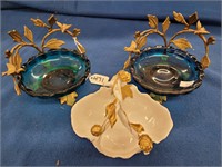 (3) Antique French Candy Dishes