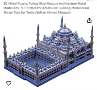 3D Metal Puzzle, Turkey Blue Mosque